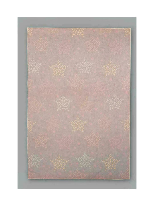 Palamaiki Grundi Kinder Teppich Sterne Rosa 120x180cm
