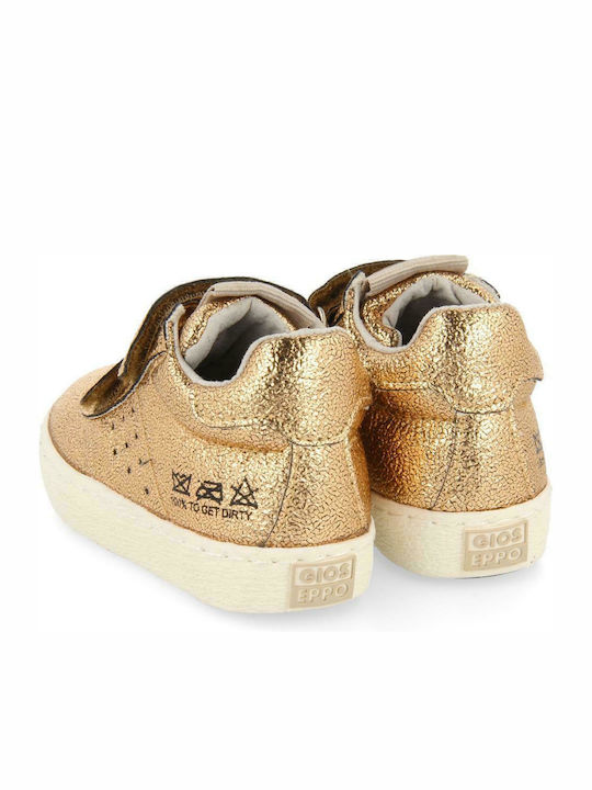 Lohmar Kinder Sneakers mit Klettverschluss Gold