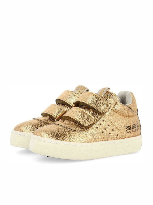 Lohmar Kinder Sneakers mit Klettverschluss Gold