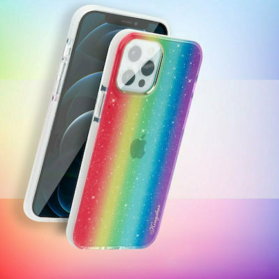 Kingxbar Ombre Series Silicone Back Cover Rainbow (iPhone 12 Pro Max)