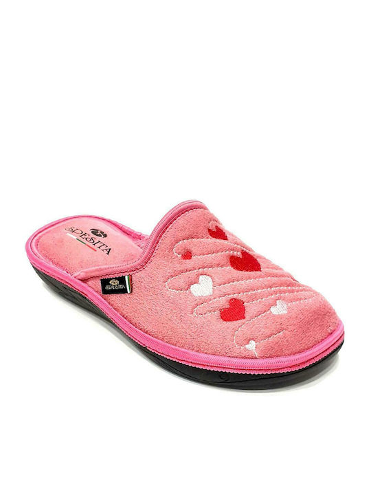 20-112 Winter Damen Hausschuhe Rosa
