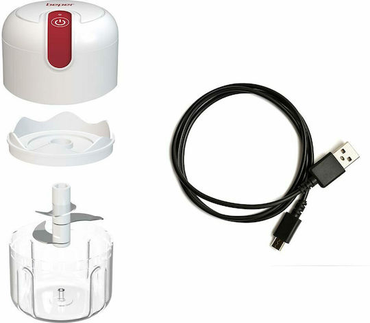 Beper Μπλέντερ με Ανοξείδωτη Κανάτα 250 ml 3.7V Λευκό P102ROB050