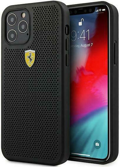 Ferrari Umschlag Rückseite Kunststoff Schwarz (iPhone 12 Pro Max)