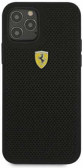 Ferrari Umschlag Rückseite Kunststoff Schwarz (iPhone 12 Pro Max)