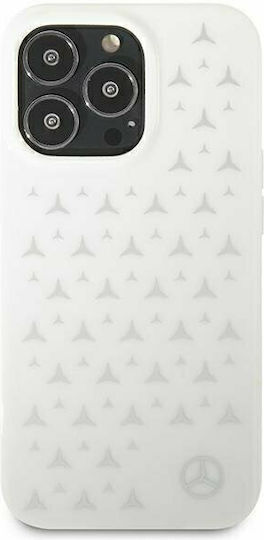 Mercedes-Benz Silver Stars Pattern Back Cover Πλαστικό Ασημί (iPhone 13 Pro Max)