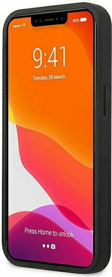 Karl Lagerfeld Saffiano Ikonik Karl`s Patch Umschlag Rückseite Kunststoff Schwarz (iPhone 13 Mini)
