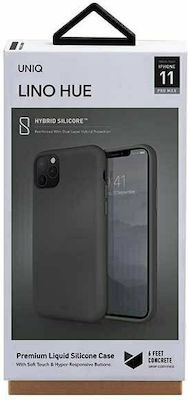 Uniq Lino Hue Back Cover Σιλικόνης Γκρι (iPhone 11 Pro Max)