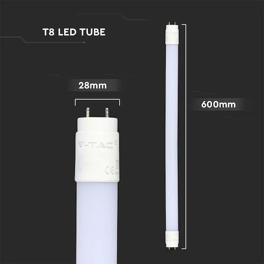 V-TAC VT-062 LED Bulb 7.5W Fluorescent Type 60εκ. for Socket G13 and Shape T8 Natural White 850lm
