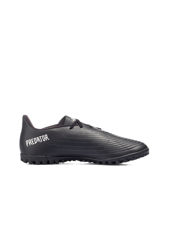 Adidas Predator Edge.4 TF Χαμηλά Ποδοσφαιρικά Παπούτσια με Σχάρα Μαύρα