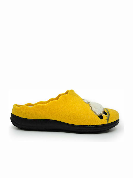 Animal Women's Slippers In Yellow Colour