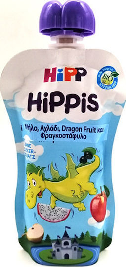 Hipp Fruit-Vegetable Puree Hippis with Flavor Apple-Pear-Dragon Fruit-Currant No Added Sugar 100gr for 12+ Months