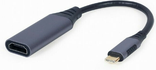 Cablexpert Μετατροπέας USB-C male σε HDMI female Γκρι 1τμχ A-USB3C-HDMI-01