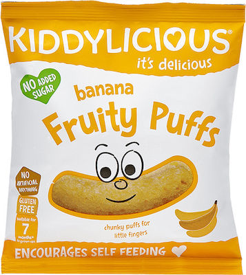 Kiddylicious Fruity Puffs with Μπανάνα Flavour Sugar Free 10gr for 7+ months