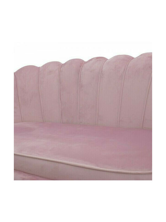 Daimon Two-Seater Couch Velvet Pink 134x70cm