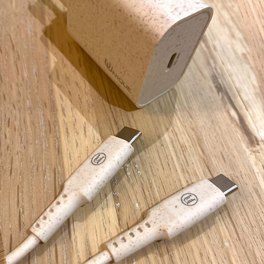 UUnique London UUECOCABL2 USB 2.0 Kabel USB-C männlich - USB-C Power Delivery Weiß 1m 13018195