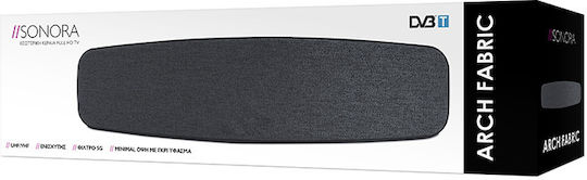 Sonora Arch Fabric 230-0078 Indoor TV Antenna (Requires Power Supply) Gray