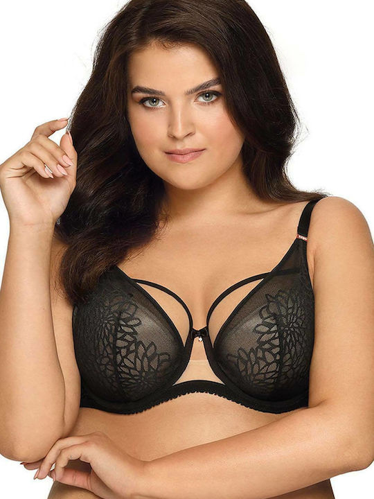 AVA Triangle Triangle Bra without Padding Underwire Black