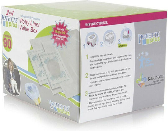 Potette Plus Potty Bags Transparent 90 Pieces