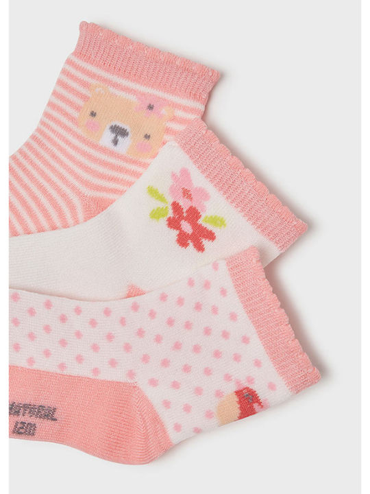 Mayoral Girls 3 Pack Ankle Socks Pink