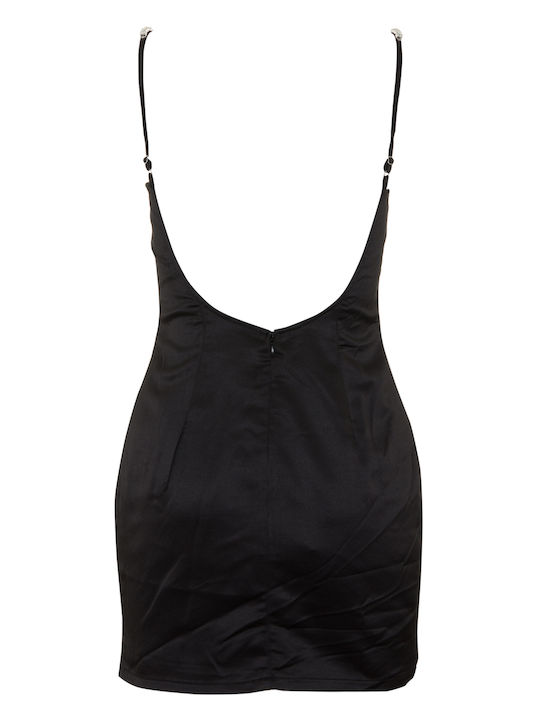 Serafina Sommer Mini Abend Damenkleid Schwarz