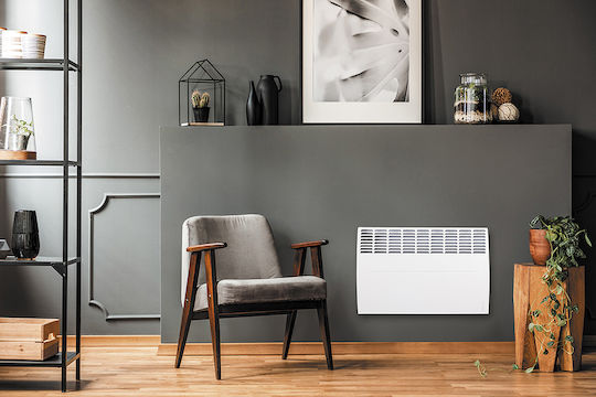 Atlantic F120 Design Digital Convector Heater Wall 1000W with Electronic Thermostat 46.5x46.1cm White