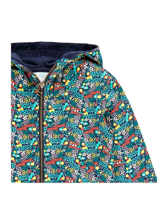 Παιδική Ζακέτα Φούτερ Fleece με Κουκούλα Πολύχρωμη
