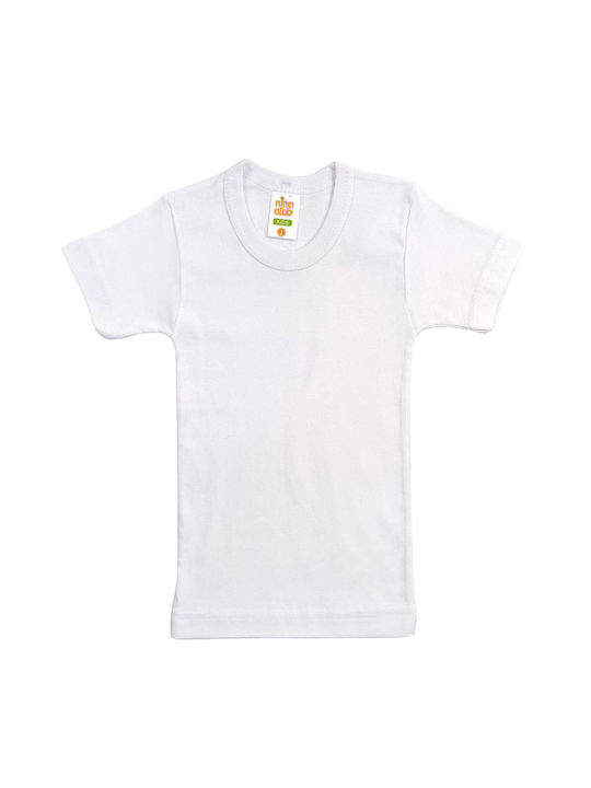 Nina Club Kids Short-Sleeved Undershirt White
