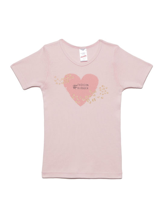 Minerva 42088 Kids' Undershirt Short-sleeved Pink