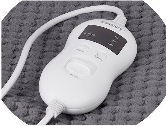 Camry CR 7416 Pătură electrică simplă Lavabilă cu temporizator Gri 60W 100cmx150cm