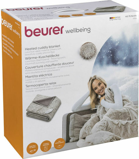 Beurer HD 75 Semi Double Electric Washable Blanket Nordic 100W 130x180cm