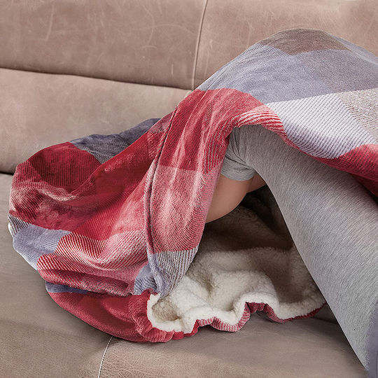 Imetec Adapto Velvet Tartan Semi Double Electric Washable Blanket with Timer Multicolour 150W 110x150cm
