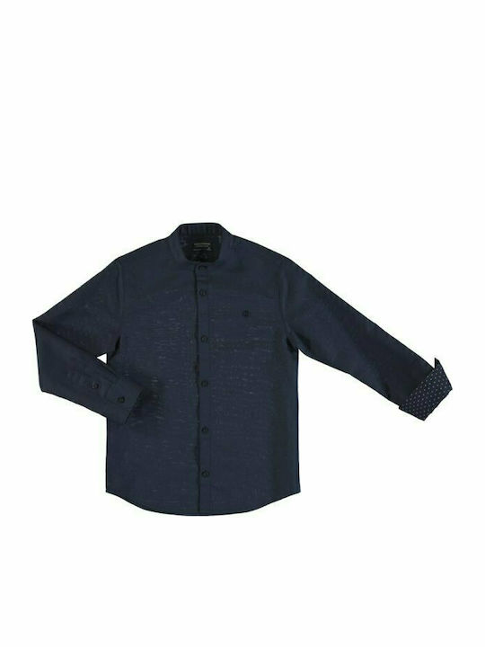 Kids One Color Shirt Long Sleeve Navy Blue