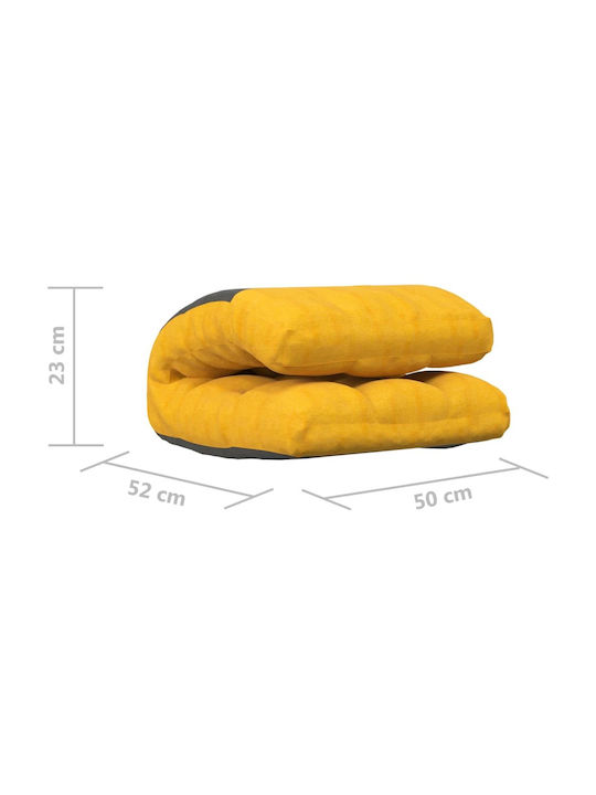Multifunctional Bean Bag Chair Waterproof Mustard 50x64x58cm