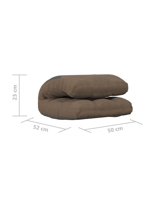 Πολυμορφική Πουφ Πολυθρόνα Αδιάβροχη Taupe 50x64x58cm