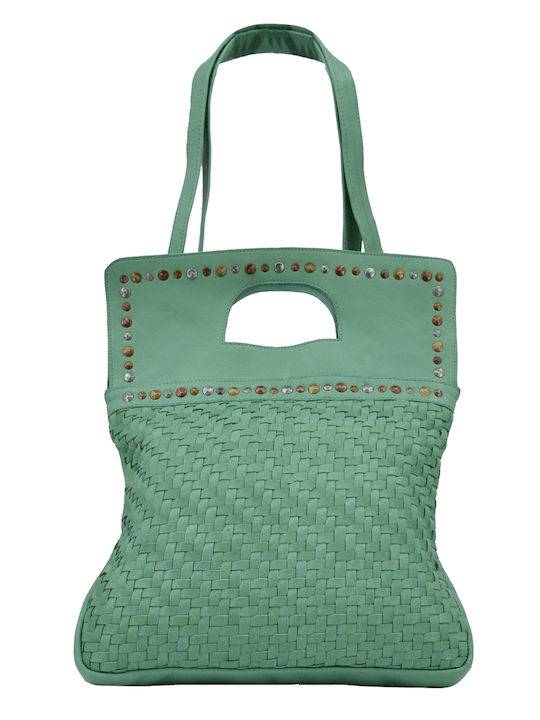 Piele 100 Geantă de piele pentru femei COD: 04-BAG-ILBS-6201 (VERDE-AQUA)