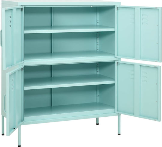 Metal Office Cabinet Mint 80x35x101.5cm