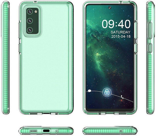 Hurtel Spring Umschlag Rückseite Silikon 1mm Türkis (Galaxy A12)