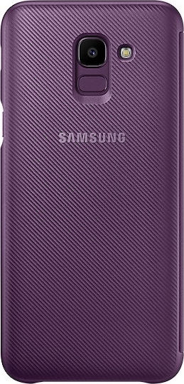 Samsung Cover Book Synthetic Leather Purple (Galaxy J6)