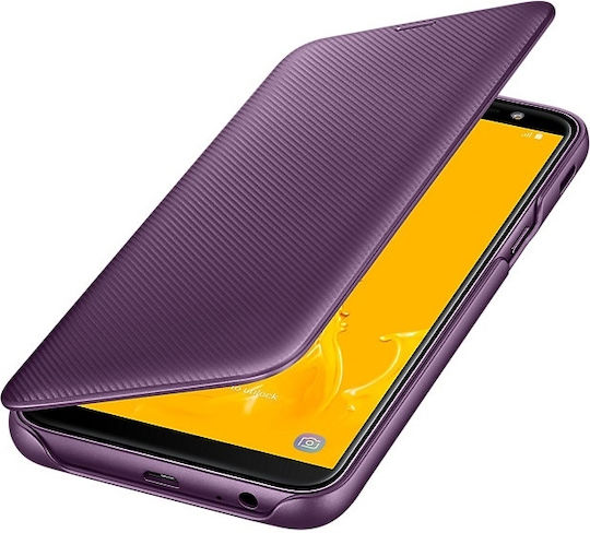 Samsung Cover Book Synthetic Leather Purple (Galaxy J6)