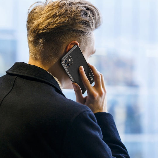 Dux Ducis Yolo Elegant Umschlag Rückseite Synthetisches Leder Schwarz (iPhone 12 mini)