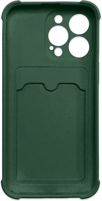 Hurtel Card Armor Silicone Back Cover Durable Green (iPhone 13 Pro Max)