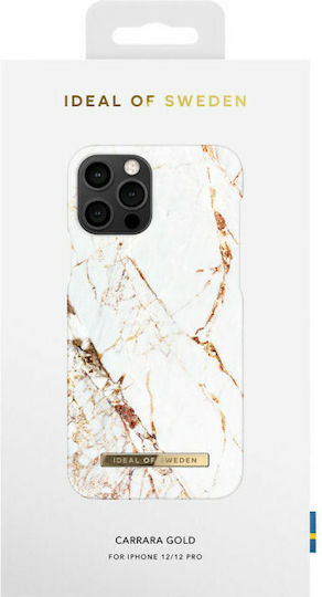 iDeal Of Sweden Smoke Marble Back Cover Πλαστικό Χρυσό (iPhone 12 / 12 Pro)