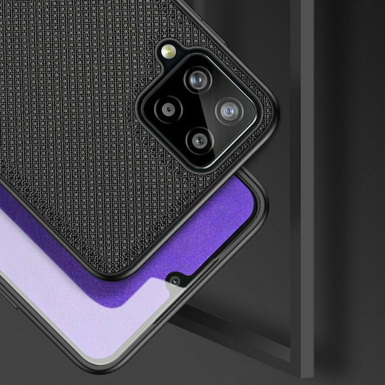 Dux Ducis Fino Задна корица Силикон / Текстил Черен (Galaxy A22 4G)