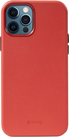 Crong Essential Back Cover Δερματίνης Κόκκινο (iPhone 12 Pro Max)