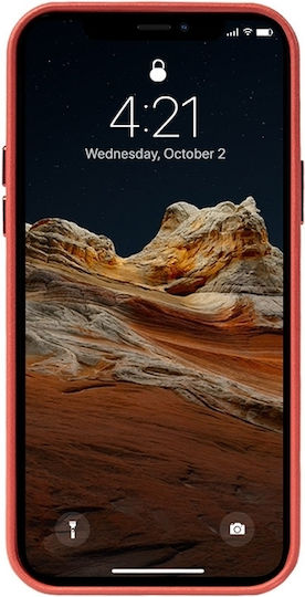 Crong Essential Back Cover Δερματίνης Κόκκινο (iPhone 12 Pro Max)