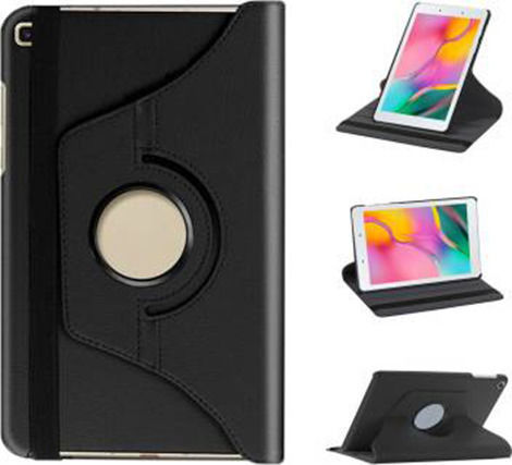 Flip Cover Δερμάτινη Περιστρεφόμενη Μαύρη (Galaxy Tab A 8.0 2019)