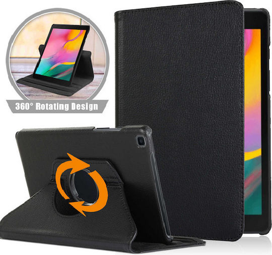 Flip Cover Δερμάτινη Περιστρεφόμενη Μαύρη (Galaxy Tab A 8.0 2019)