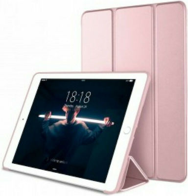 Tri-Fold Flip Cover Δερματίνης / Σιλικόνης Ροζ Χρυσό (iPad 2019/2020/2021 10.2'')