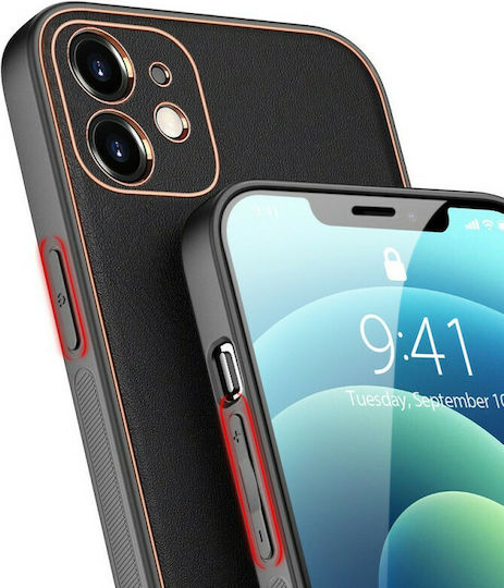 Dux Ducis Yolo Series Back Cover Synthetic Leather Black (iPhone 12 / 12 Pro)