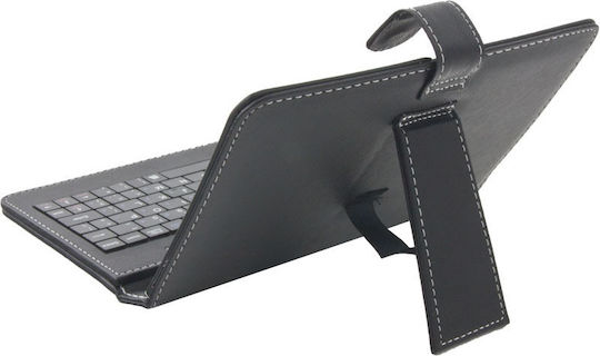 Esperanza EK123 Flip Cover cu Tastatură în Engleză SUA Neagră Universal 7"